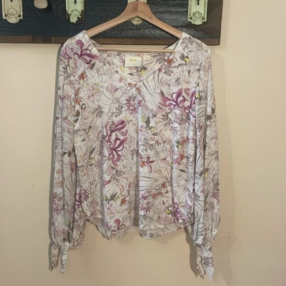 Maeve Anthropologie Floral Blouse Size Small - Picture 4 of 16